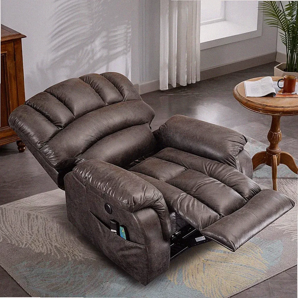 Large Dual OKIN Motor Power Lift Recliner for Elderly Big Man with Massage &Heat