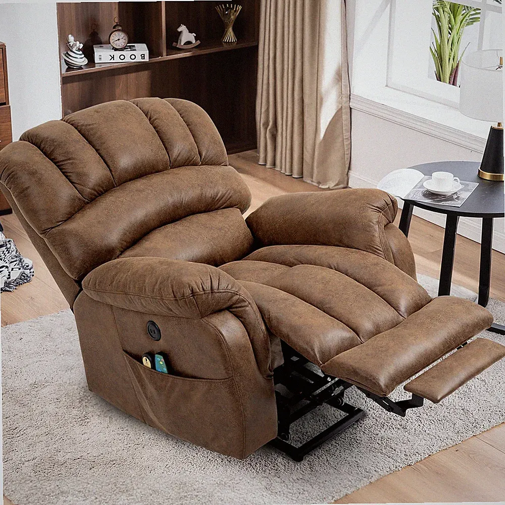 Large Electric Power Lift Recliner Chair for Elderly Big Tall W/ Massage Heat