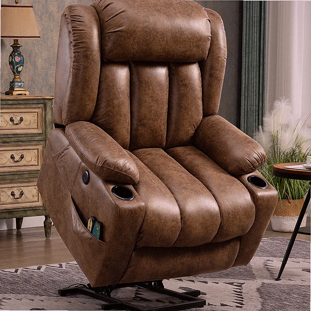 Large Power Lift Electric Recliner Chair with Extended Footrest for Big Man