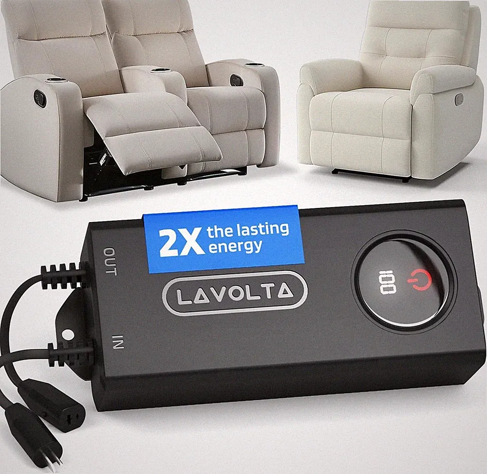 Lavolta 5200mAh Battery Pack for Reclining Chair Couch Sofa 2-Pin Power Supply