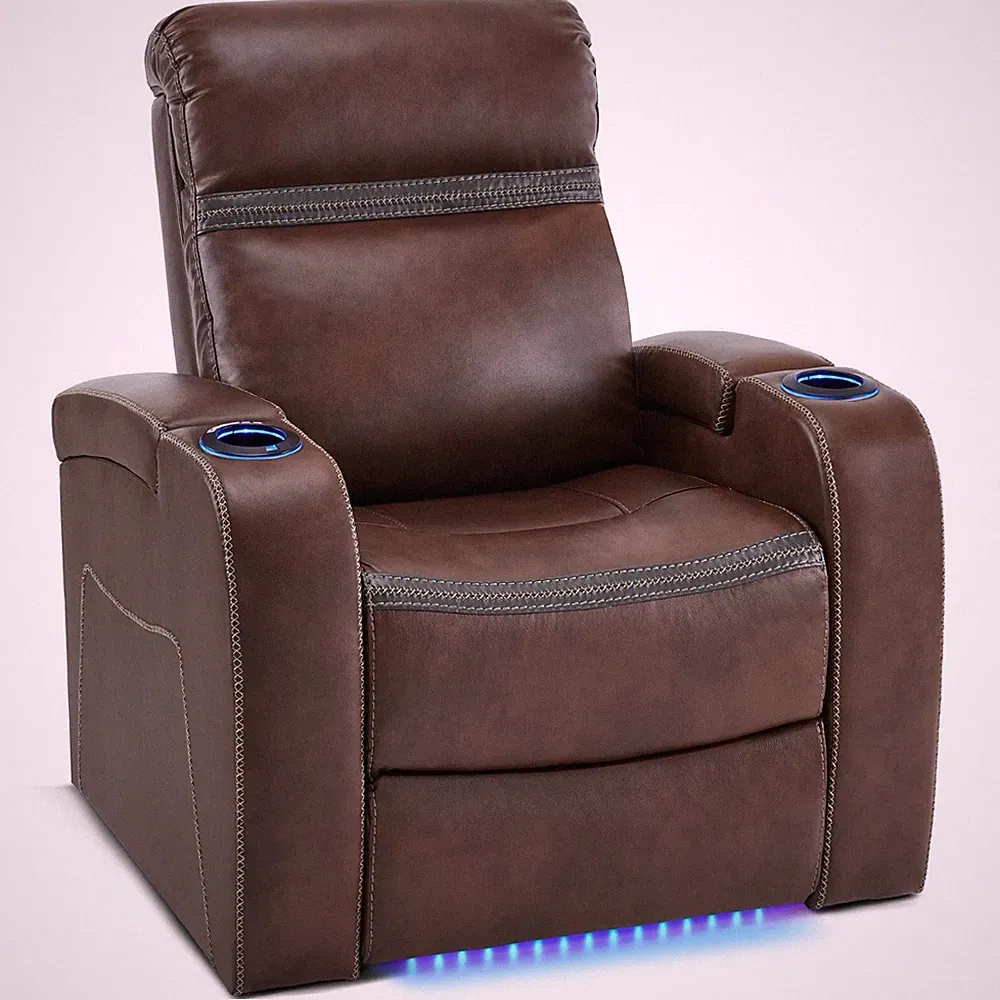 Lovupet Home Theater Seating, Power Recliner with Adjustable Headrest,USB HTS400