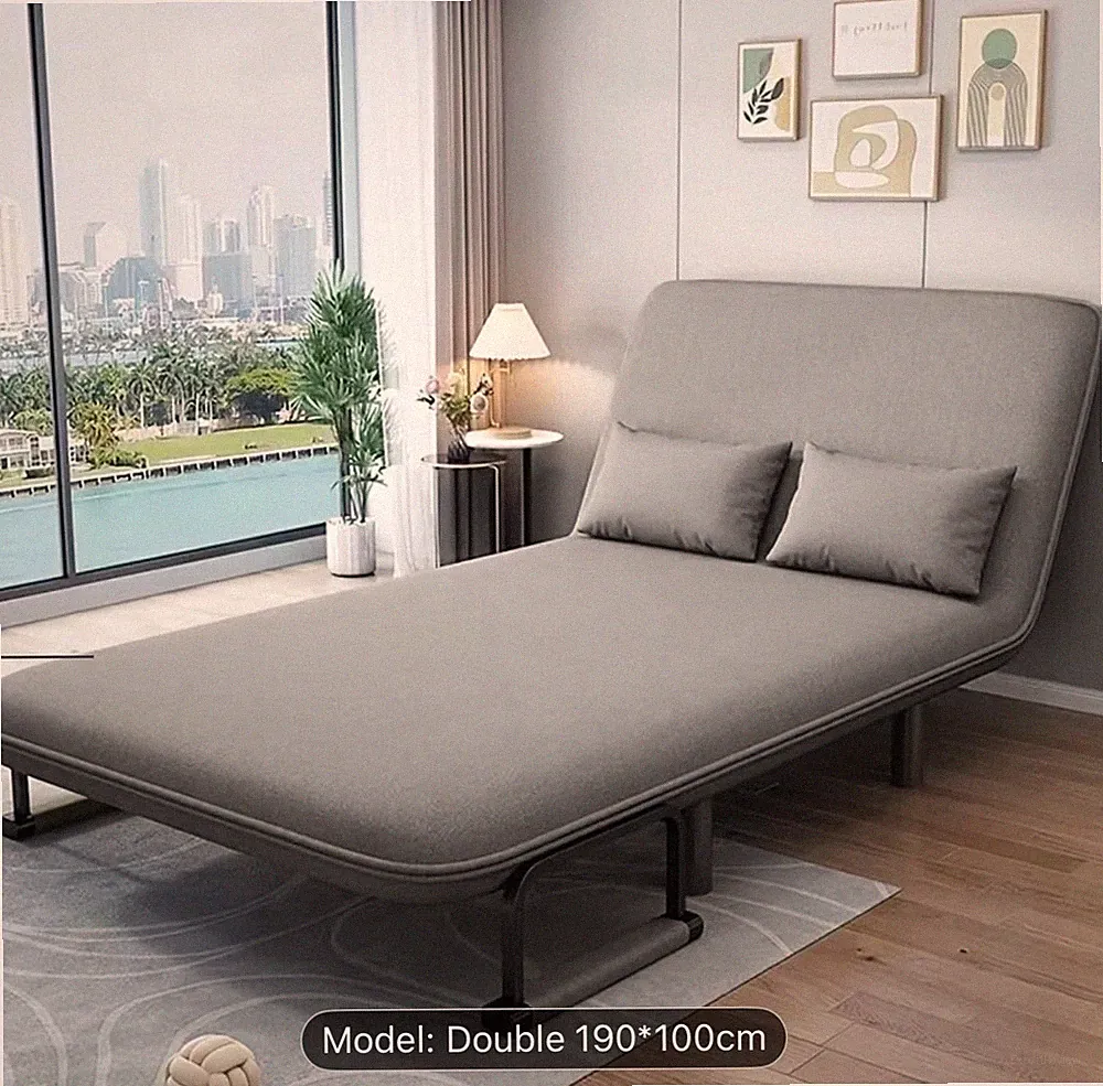 Luxury Double Folding Sofa Bed 190x100cm – 6 Position Adjustable Recliner Couch