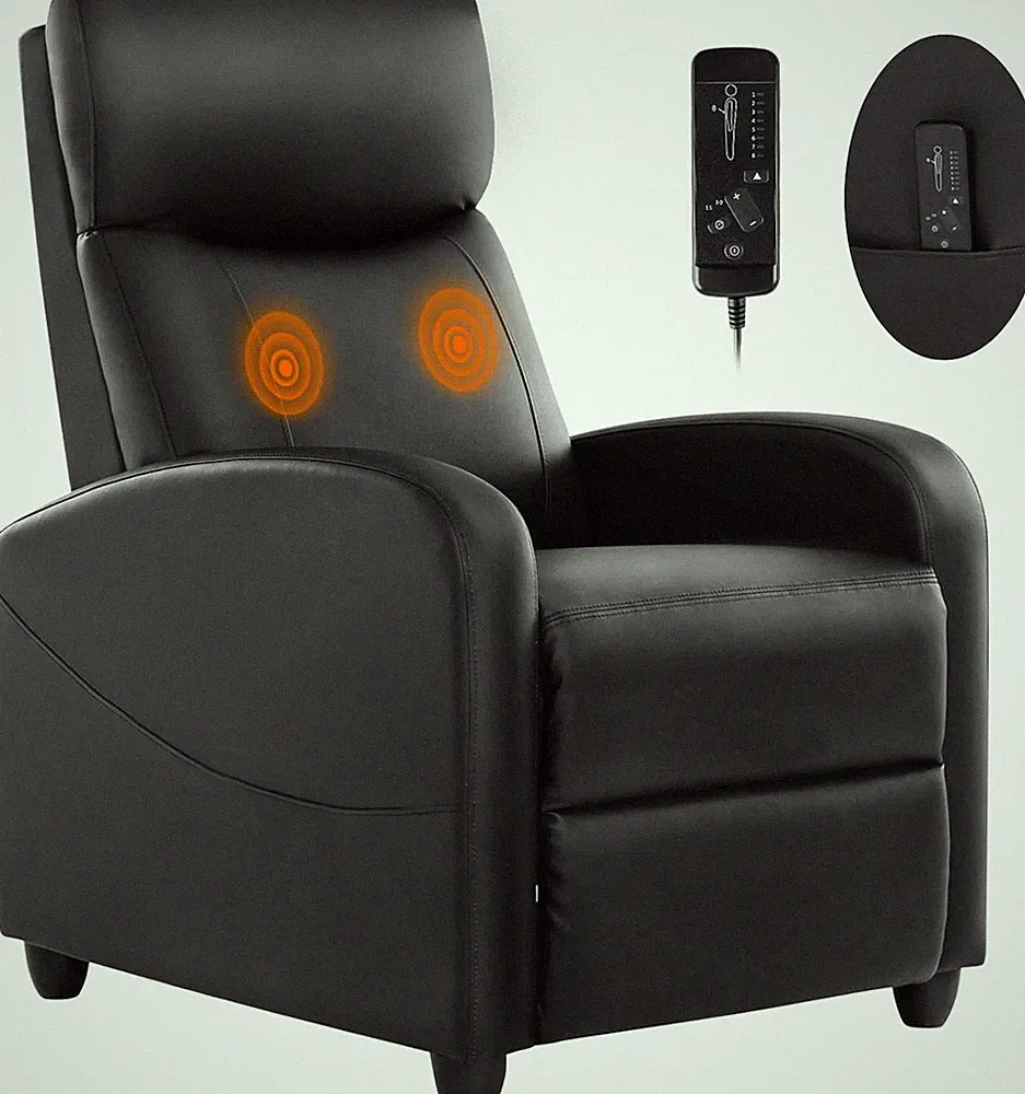 Massage Recliner Chair for Adults, Adjustable Home Theater Seating with Lumbar S