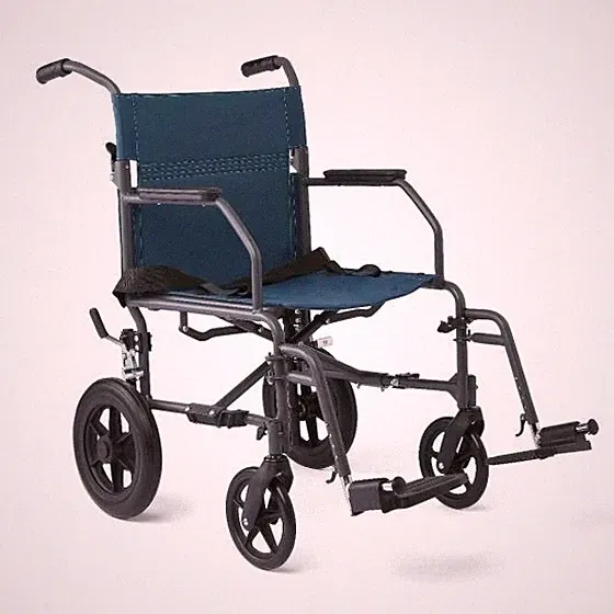 Medline Lightweight Transport Wheelchair 12 inch Wheels 300 lb Capacity