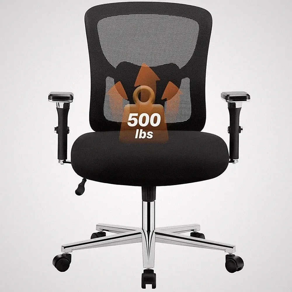 Mesh Office Chair Big and Tall - 500LBS Weight Capacity, Ergonomic Seat with...
