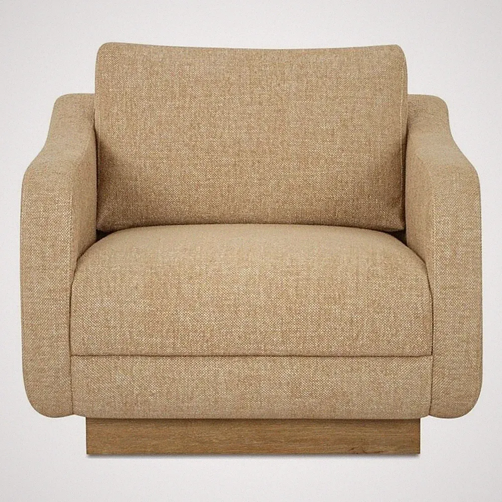 Moe's Home Collection Keane Lounge chair Fabric Yellow