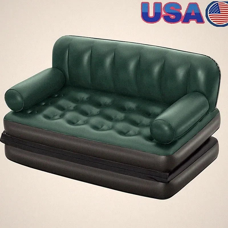 Multi-Max 5-in-1 Inflatable Air Couch Double Sofa Recliner Portable Compact Bed