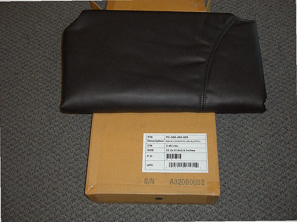 NEW in BOX HUMAN TOUCH Perfect Chair Black PVC Back Cover Only - NO CHAIR