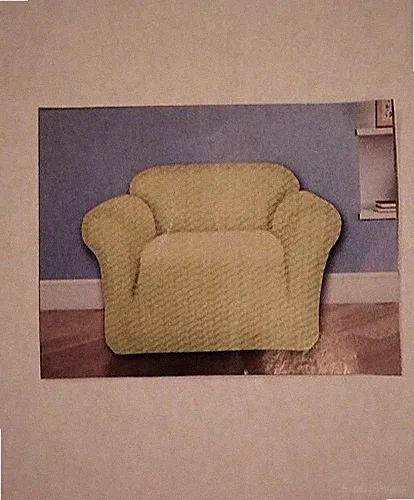 NWT EHF Beige Solid Recliner Stretch Sofa Chair Slipcover Protector 1 Pc