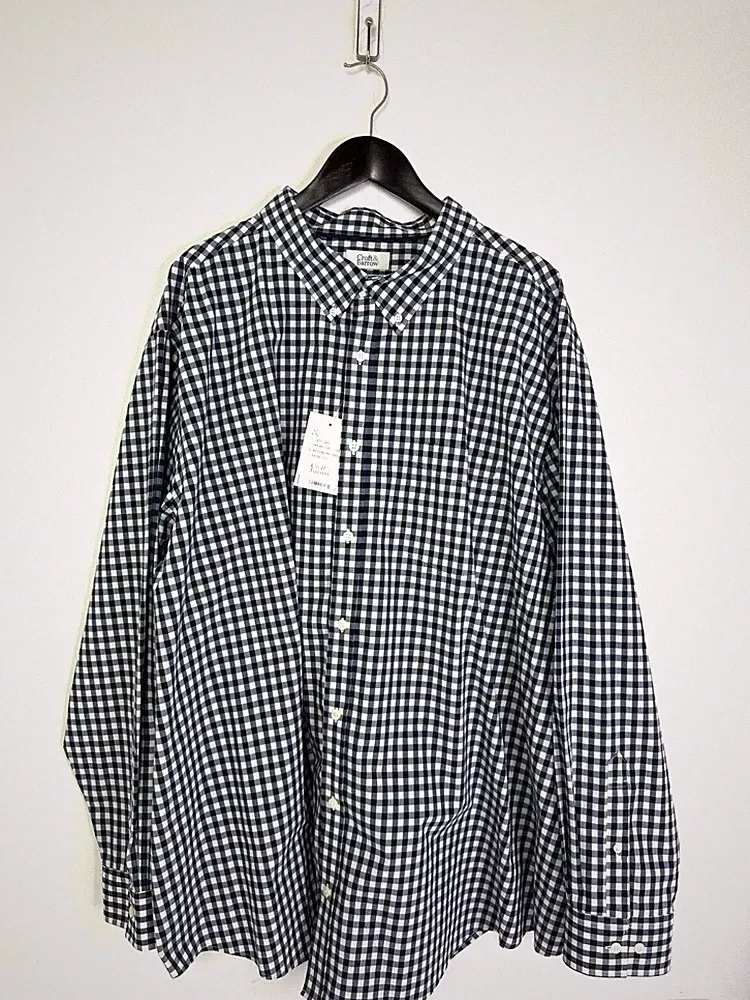 NWT Men’s Big And Tall Croft & Barrow 4XB L/S Plaid Buttondown shirt BRAND NEW