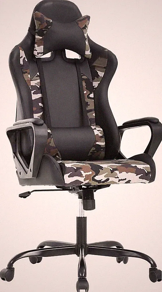 Office Chair Racing High-Back PU Leather Gaming Chair Reclining Computer Chair