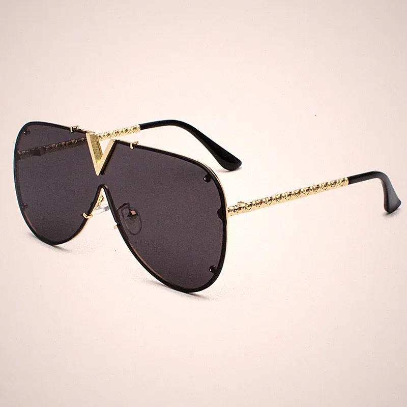 One Piece Oversized Sunglasses for Women Men Fashion Siamese Big Large Shades