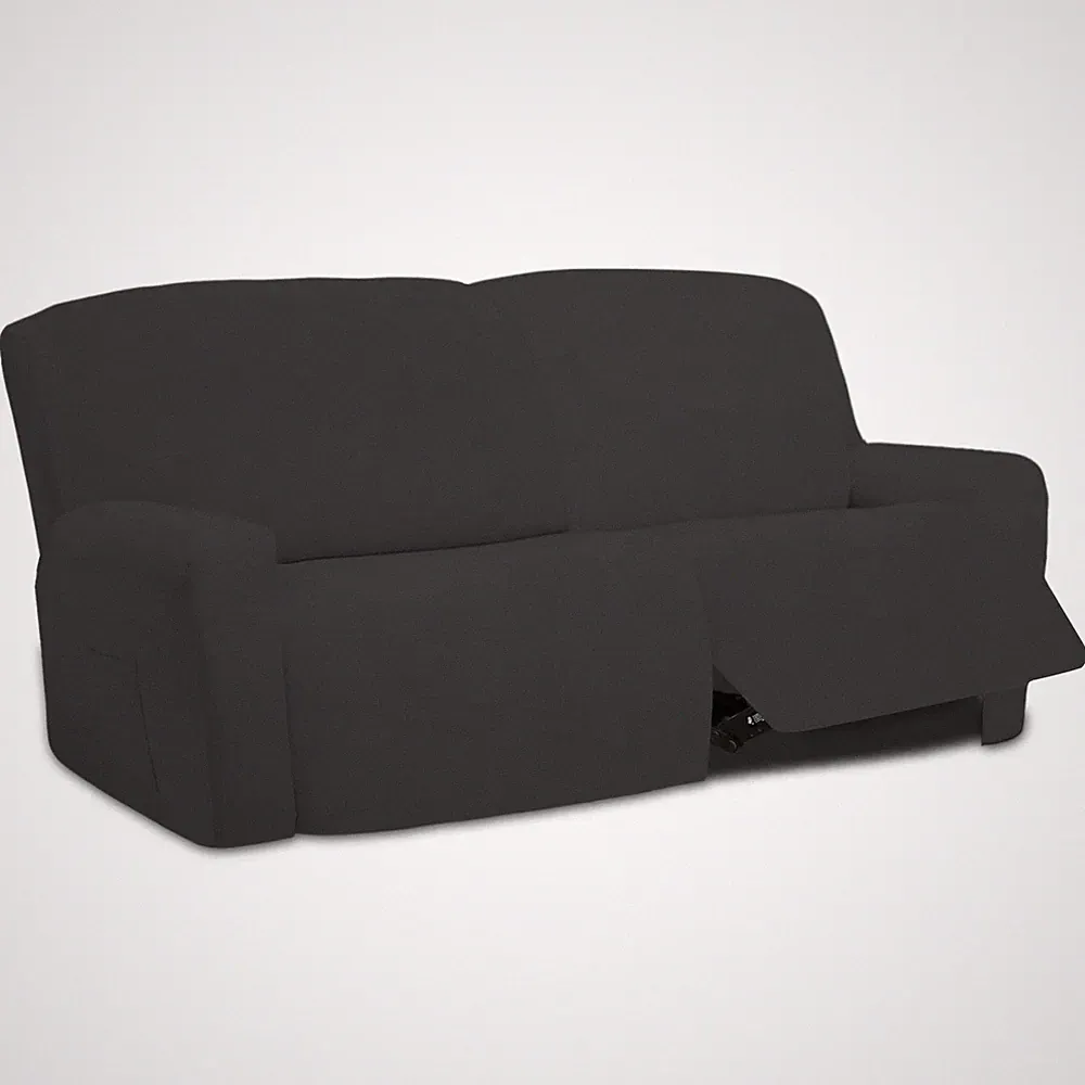 Oversized 6 Pieces Microfiber Stretch Sectional Recliner Loveseat Sofa Slipco...