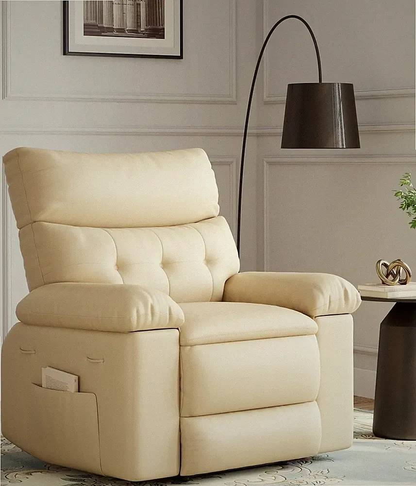 Oversized Manual Recliner Chair, PU Leather 400LB Capacity &Wide Seat Multicolor