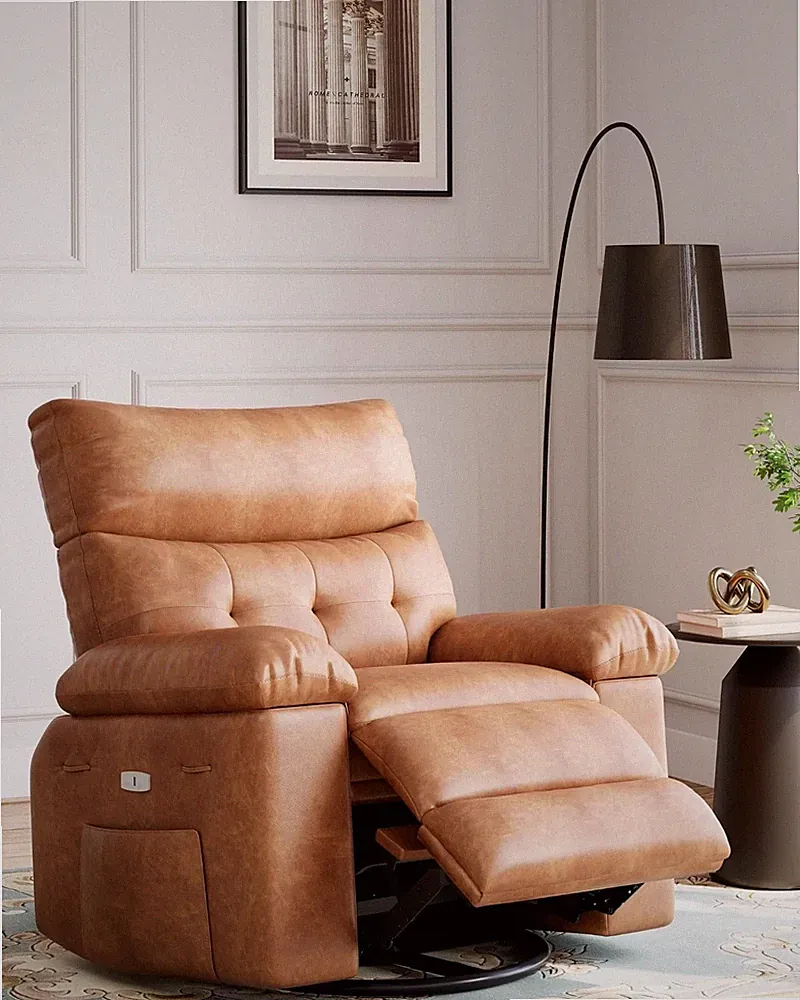 Oversized Recliner Chair - 360° Rocker Swivel Recliner with Heat and Massage,...