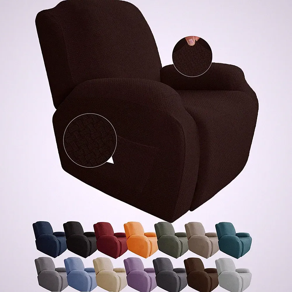 Oversized Recliner Chair Covers 4 Piece Stretch Lazy Boy Recliner Sofa Slipco...
