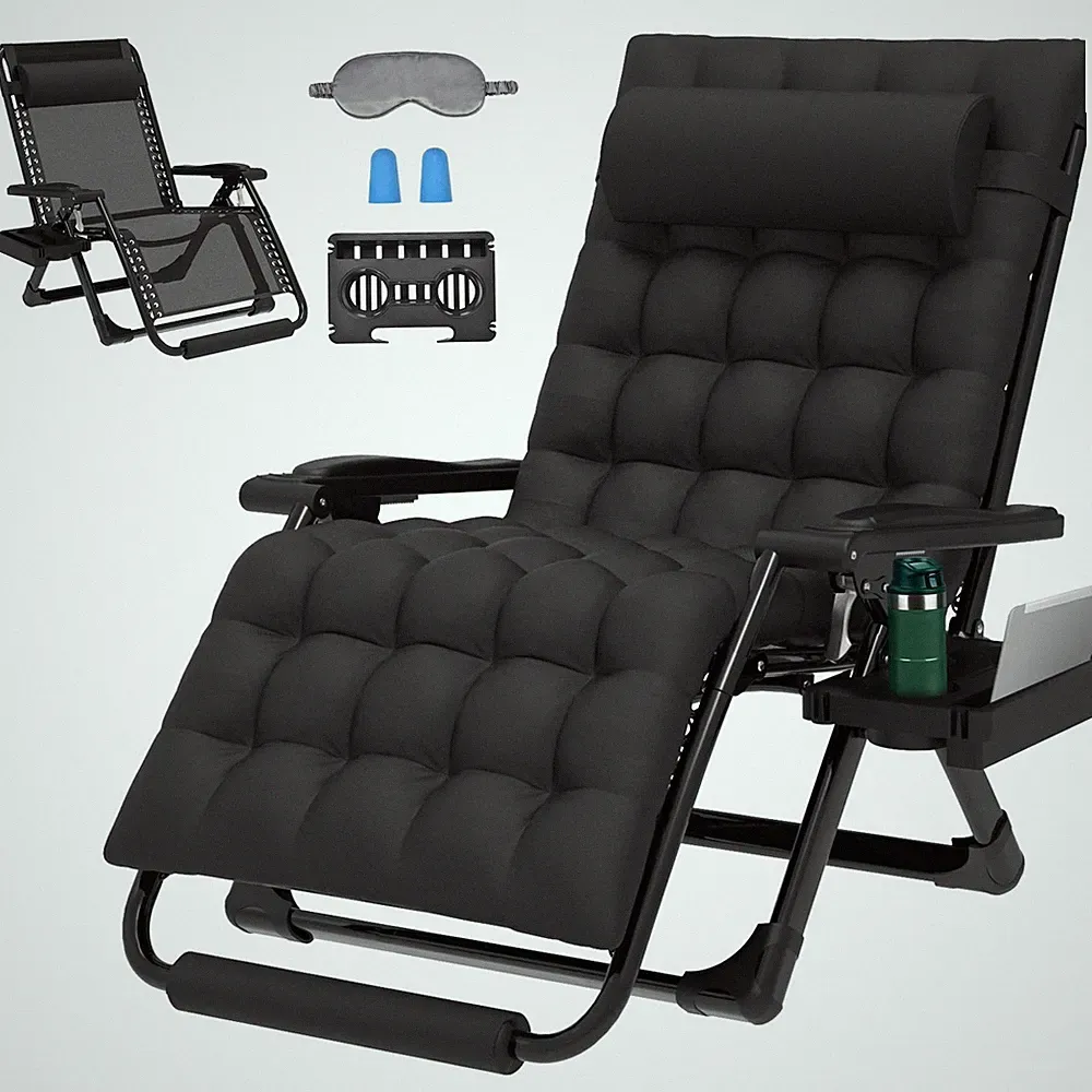 Oversized Zero Chair, 33In XXL Zero Recliner Lounge Chair, Anti Chair for Ind...