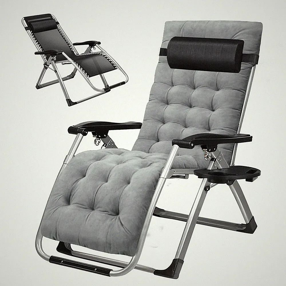 Oversized Zero Gravity Chair, Lawn Recliner, Reclining Patio Lounger Chair Nap