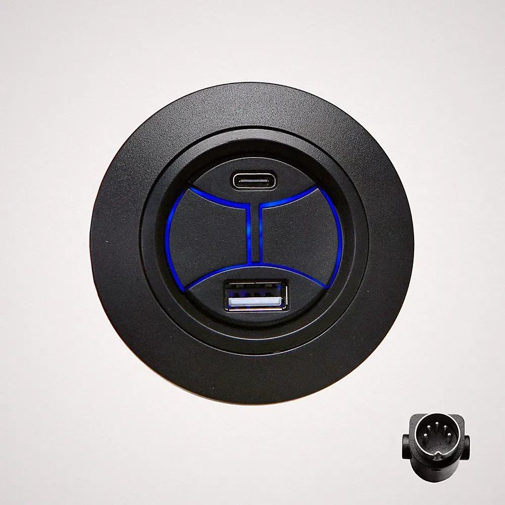 Power Recliner 5 Pin Round Switch Control with USB Type C Port and Backlight