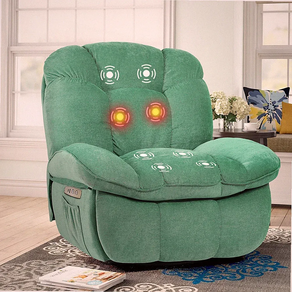 Power Recliner Chair, Modern Swivel Rocker Recliner for Adults with USB