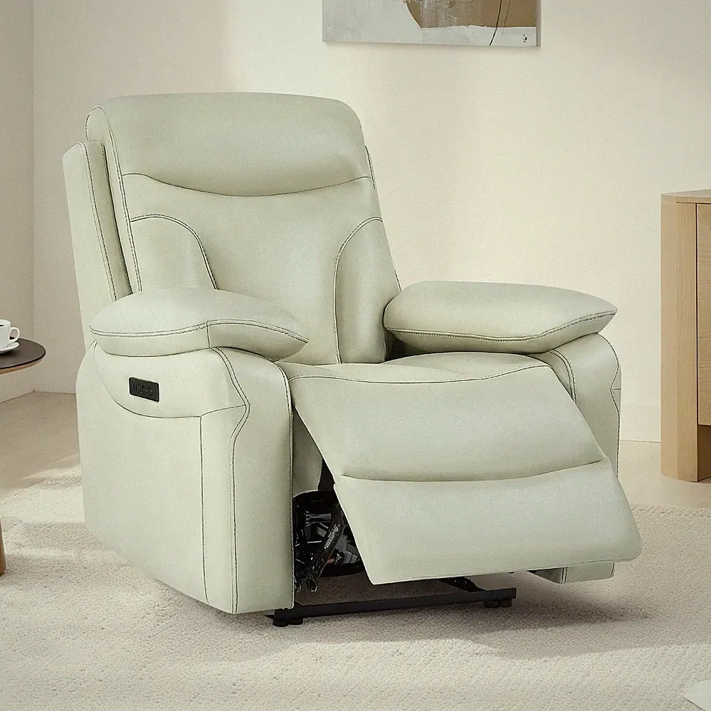 Power Recliner Chair Wall Hugger Recliner with Adjustable Headrest and Footre...