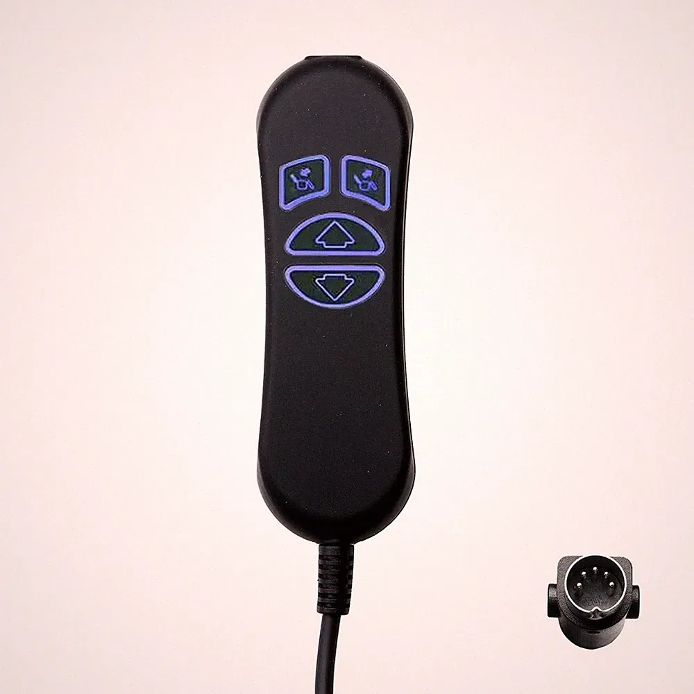 Power Recliner Remote 4 Button 5 Pin Lift Chair Remote with USB Backlight