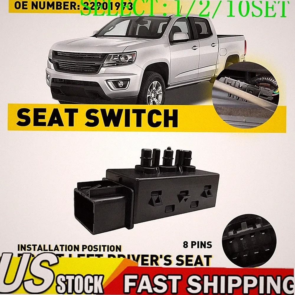 Power Seat Switch Recliner Adjust Control Left For 15-22 Chevy Colorado 1~10X