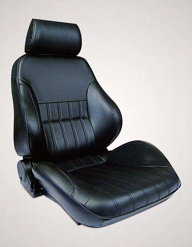 Rally Smooth Back Recliner Left Black Vinyl