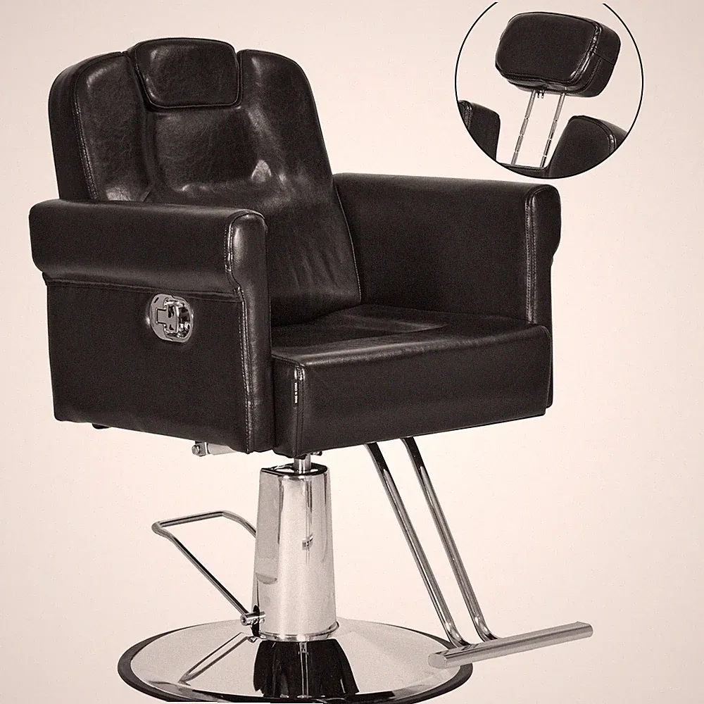 Recliner Barber Chair Hair Adjustable Headrest Height Swivel Spa Salon Equipment