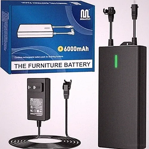 Recliner Battery Pack 6000Mah 2-Pin Wireless Sofa Power Furniture 12V