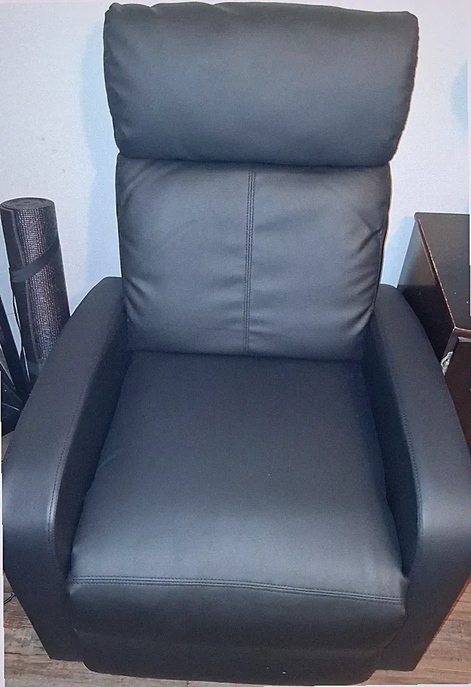Recliner Chair | with 2 Point Massage Function | Black | with Lumbar Support