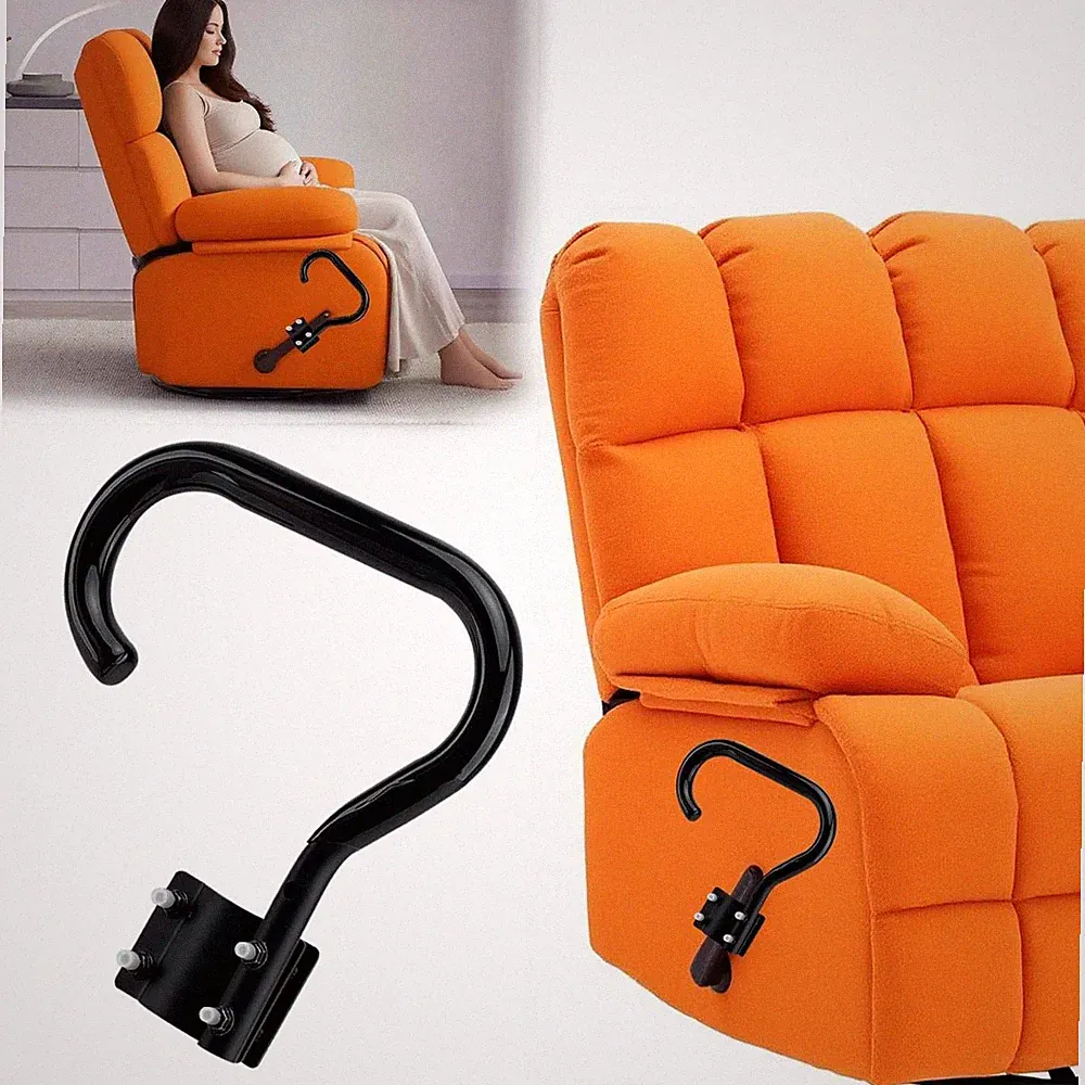 Recliner Handle Extender for Elderly Heavy Duty Steel Adjustable Padded Grip