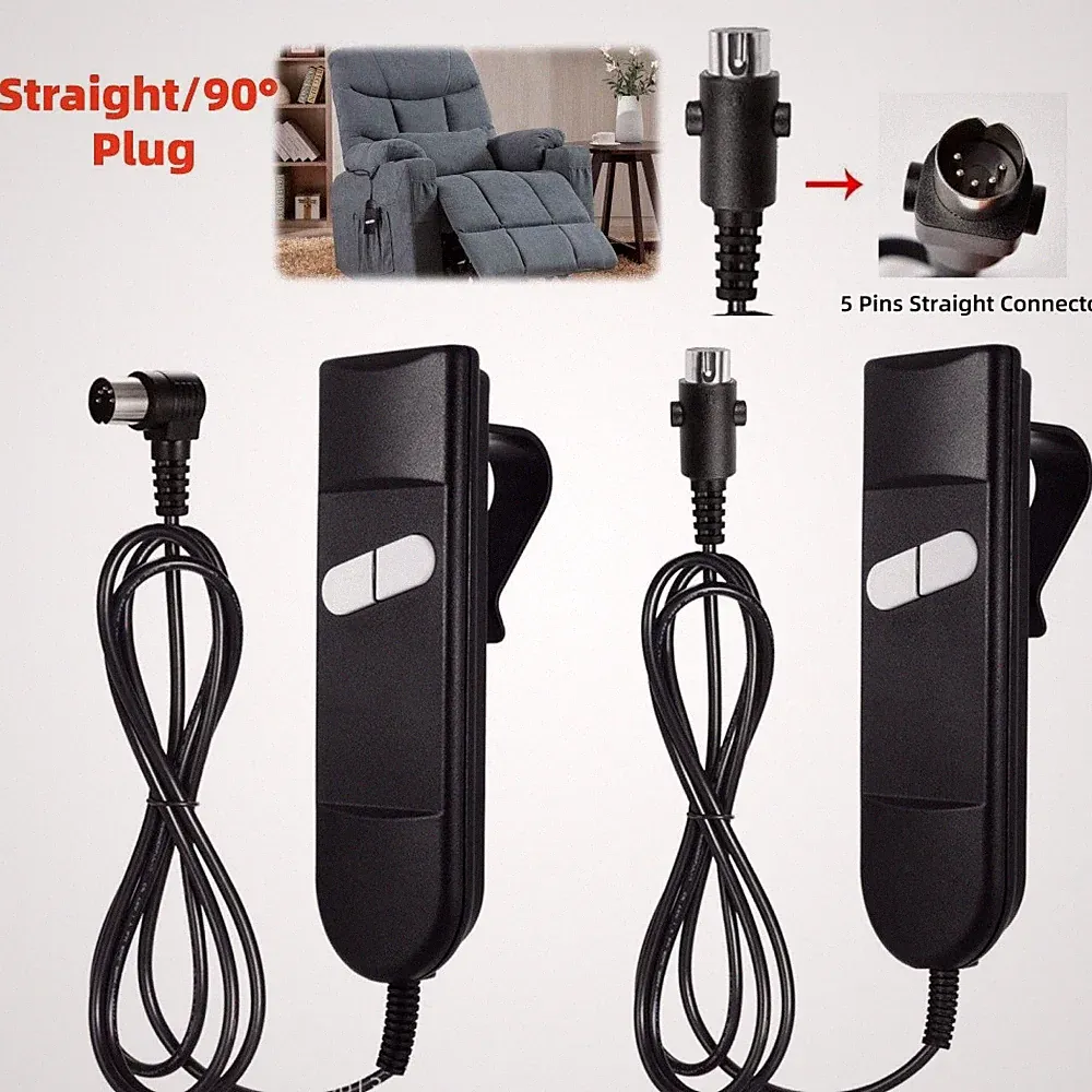 Recliner Remote 2 Button 5 Pin F Electric Power Lift Sofa Chair Hand Controller