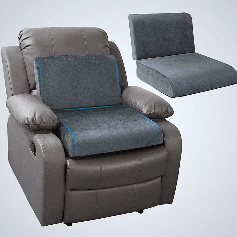 Recliner Seat Cushion with Lumbar Supportive Pillow Extra Large Non-Slip Seat...