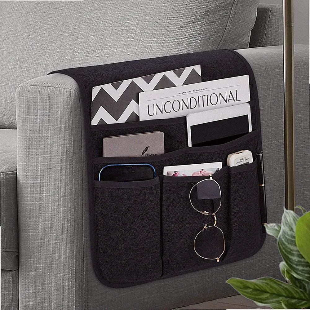 Remote Control Holder Armchair Caddy for Recliner Couch, Non-Slip Armrest Organi