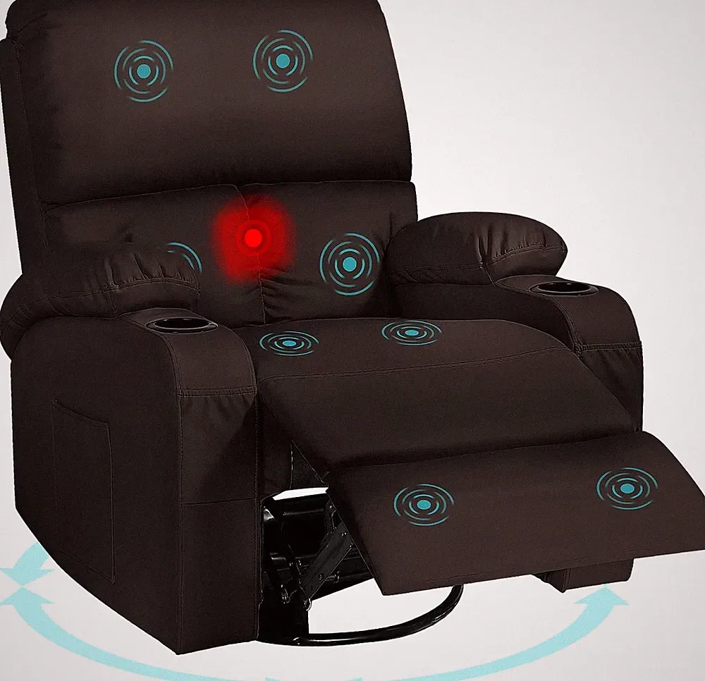 Rocking Recliner Chair, Massage Rocker Recliner Chair with Vibration Massage and