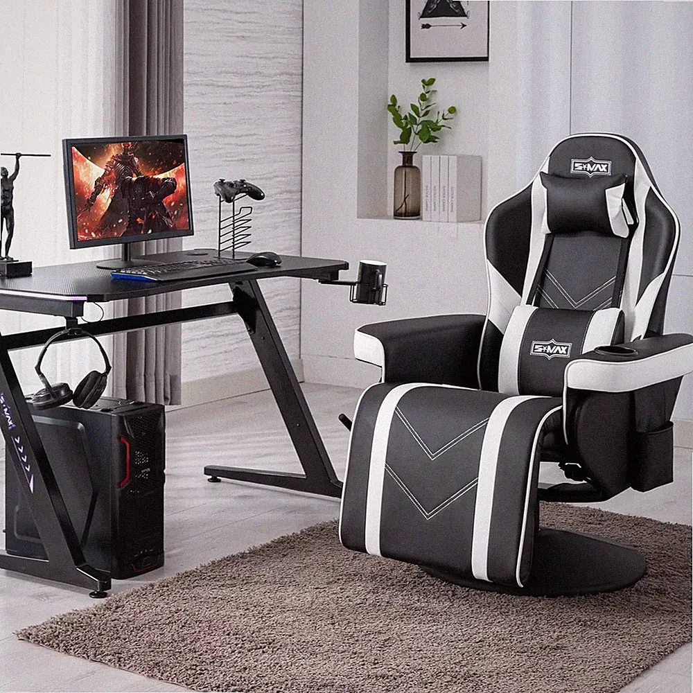 S MAX Gaming Recliner Chair for Adults Higher Back Wider Lumbar Support Swivel