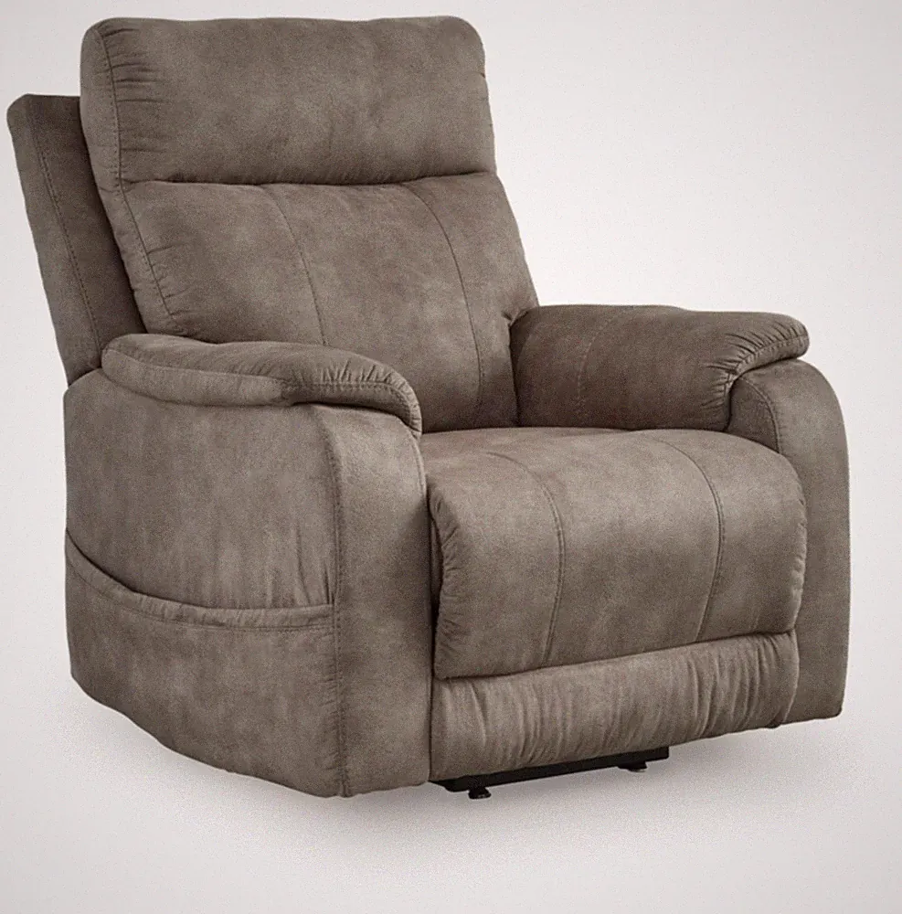 Signature Design by Ashley Crestmeade Gray Power Lift Recliner