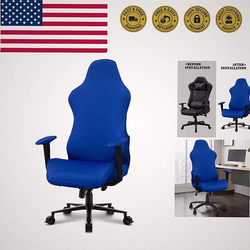 Slipcovers Cloth Stretch Polyester Chair Cover for Reclining Racing Gaming Ch...