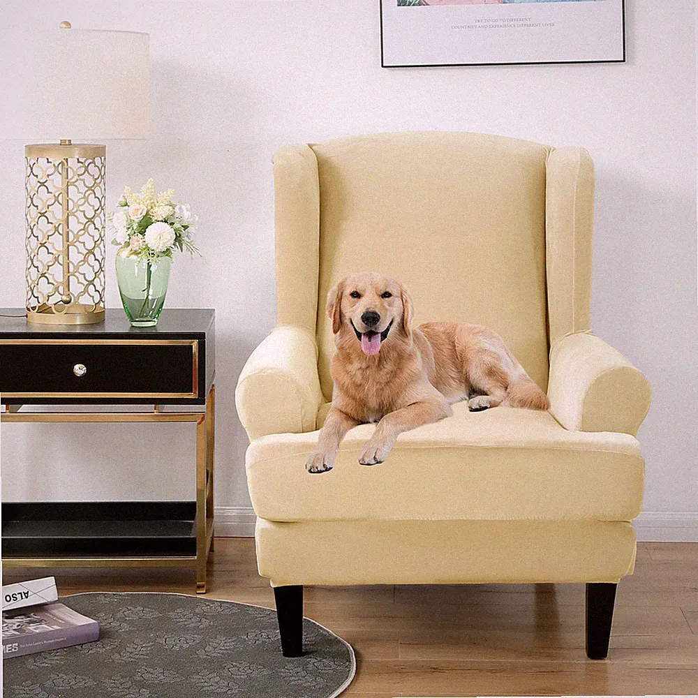 Stretch Wingback Slipcover Recliner Wing Back Chair Covers Armchair Sofa Cover
