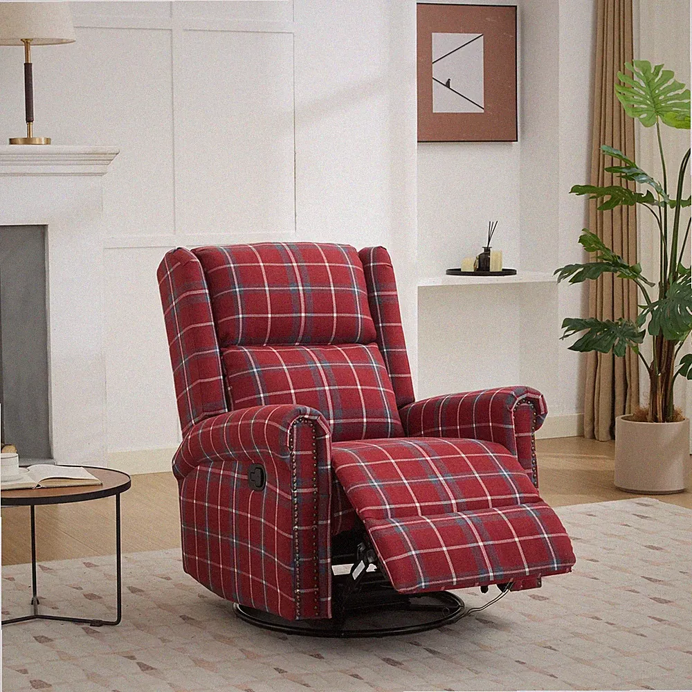 Swivel Rocker Recliner Chair Manual Rocking Recliner Chair Wingback Swivel 360°