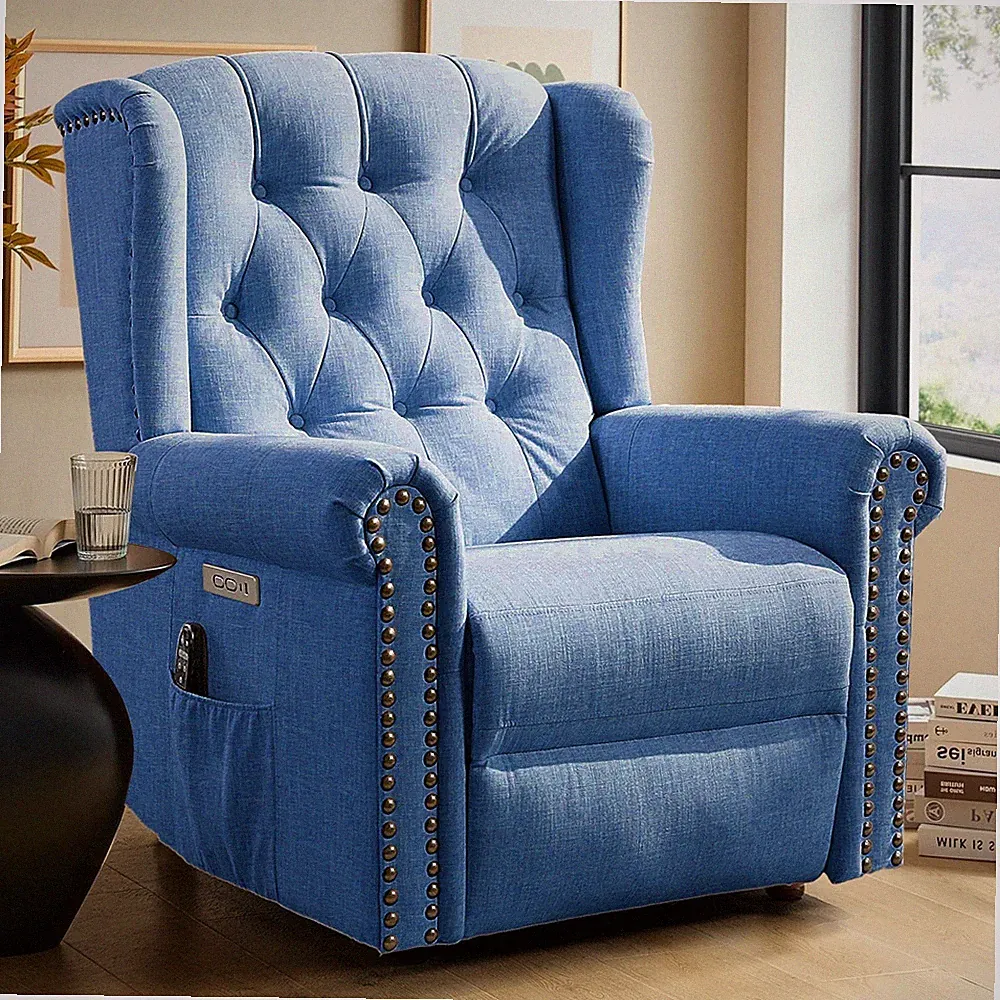Swivel Rocker Recliner Chair Power Reclining Sofa Chair Nursery Glider Chair