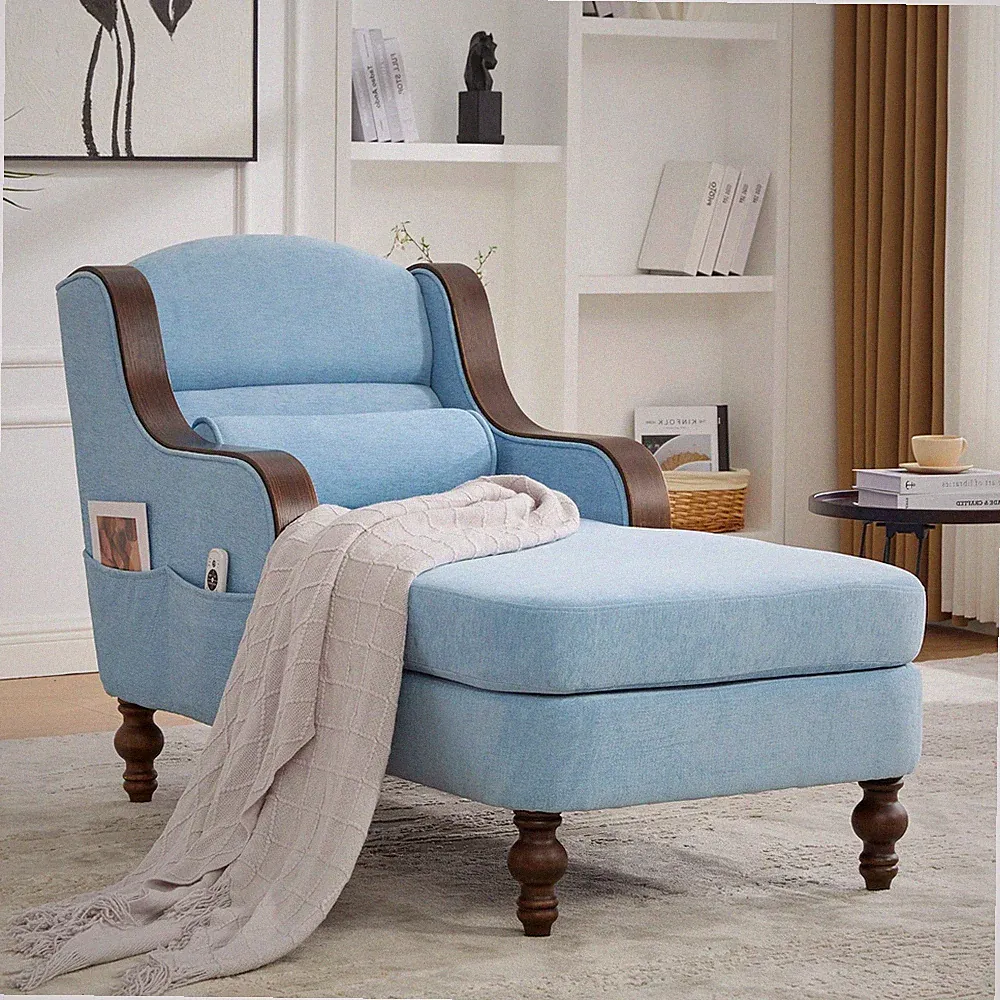 UNITED WE WIN Oversized Chaise Lounge Indoor,Fabric Single Sofa Bed with Wide