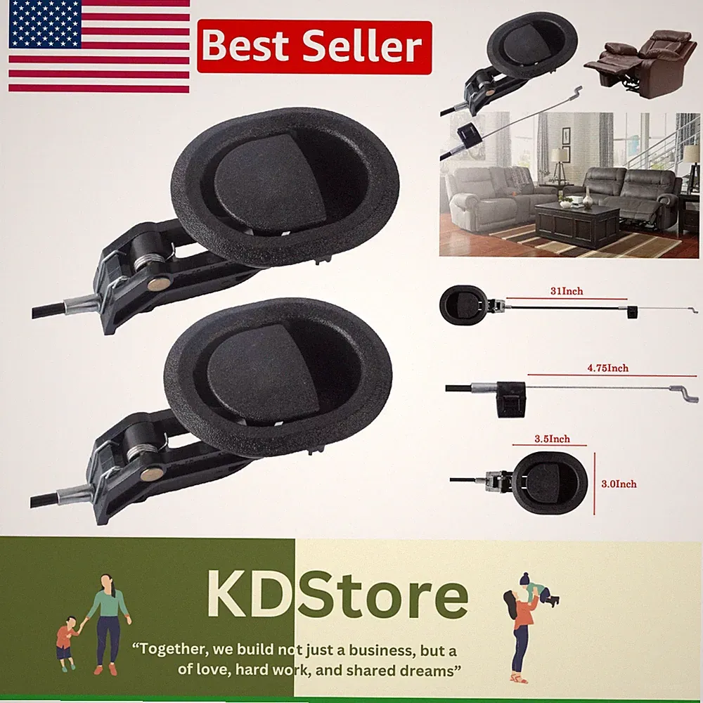 Universal Recliner Handle & Cable Kit for Lazy Boy, Ashley & More