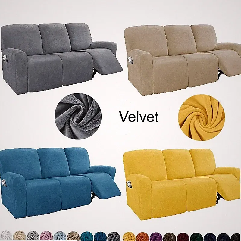 Velvet Stretch SofaCover Recliner Chair Cover Protector Recliner Armchair Cover