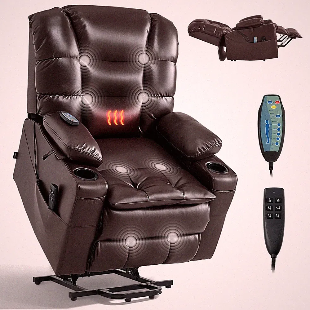 VEVOR Power Lift Recliner Chair Lift Chair with Heat and Massage Triple-Motor