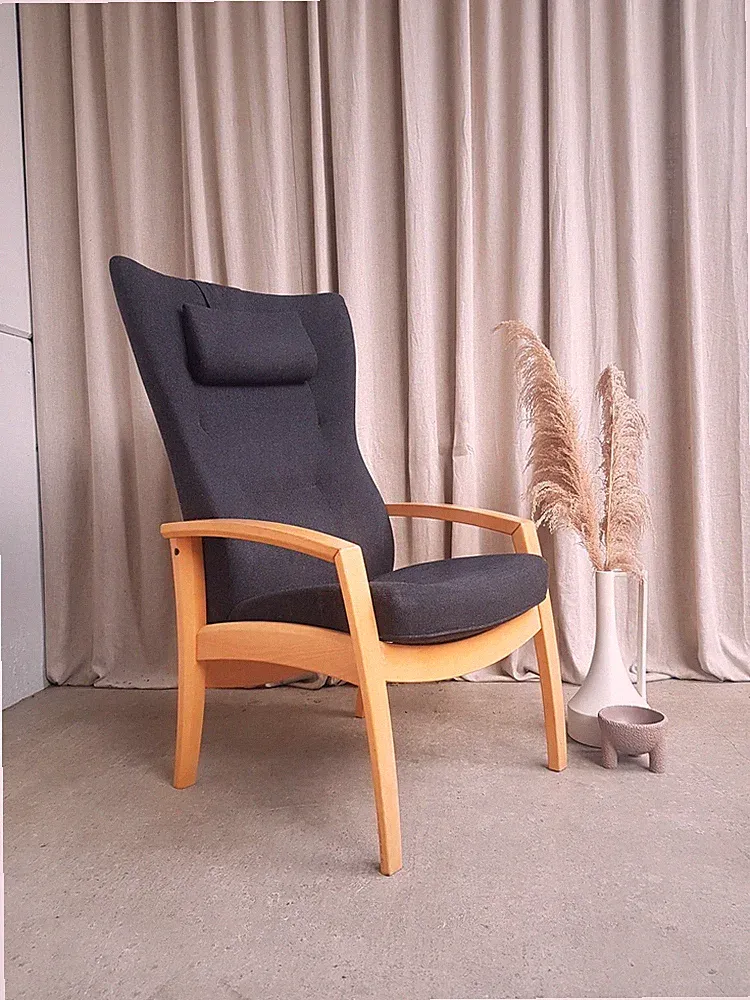 Vtg Mid Century Design Danish Beech Recliner Chair Farstrup Scandi Retro R266