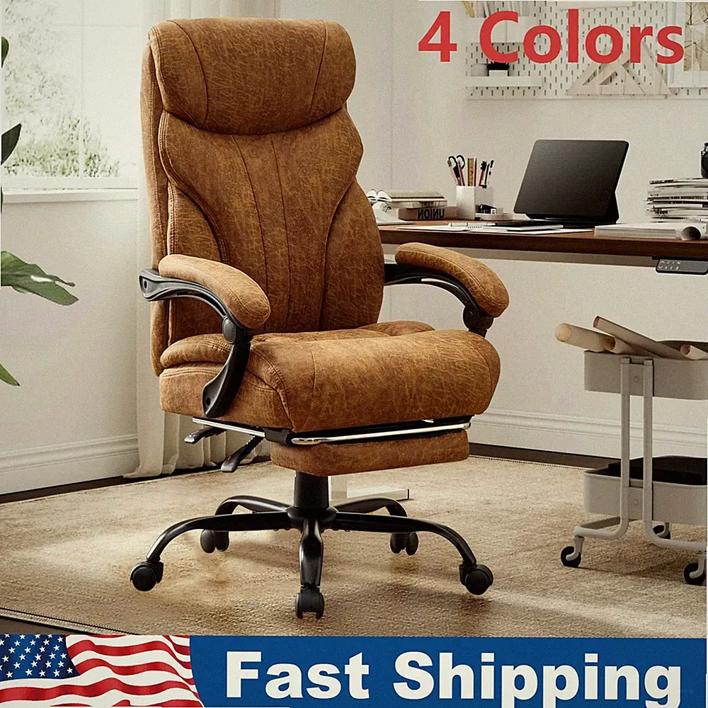Wide Ergonomic Computer Chair with Footrest, 500lbs Big and Tall Office Chair