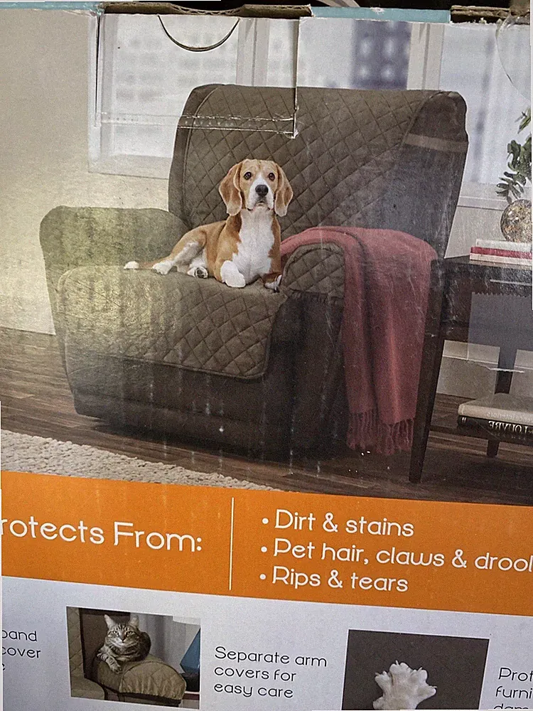 Zenna Home Smart Fit Reversible Furniture Protector Recliner/Armchair 3 Piece