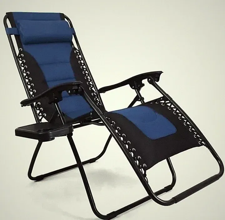 Zero Gravity Chair Oversize Padded Adjustable Fold Lounge Recliner w/ Cup Holder